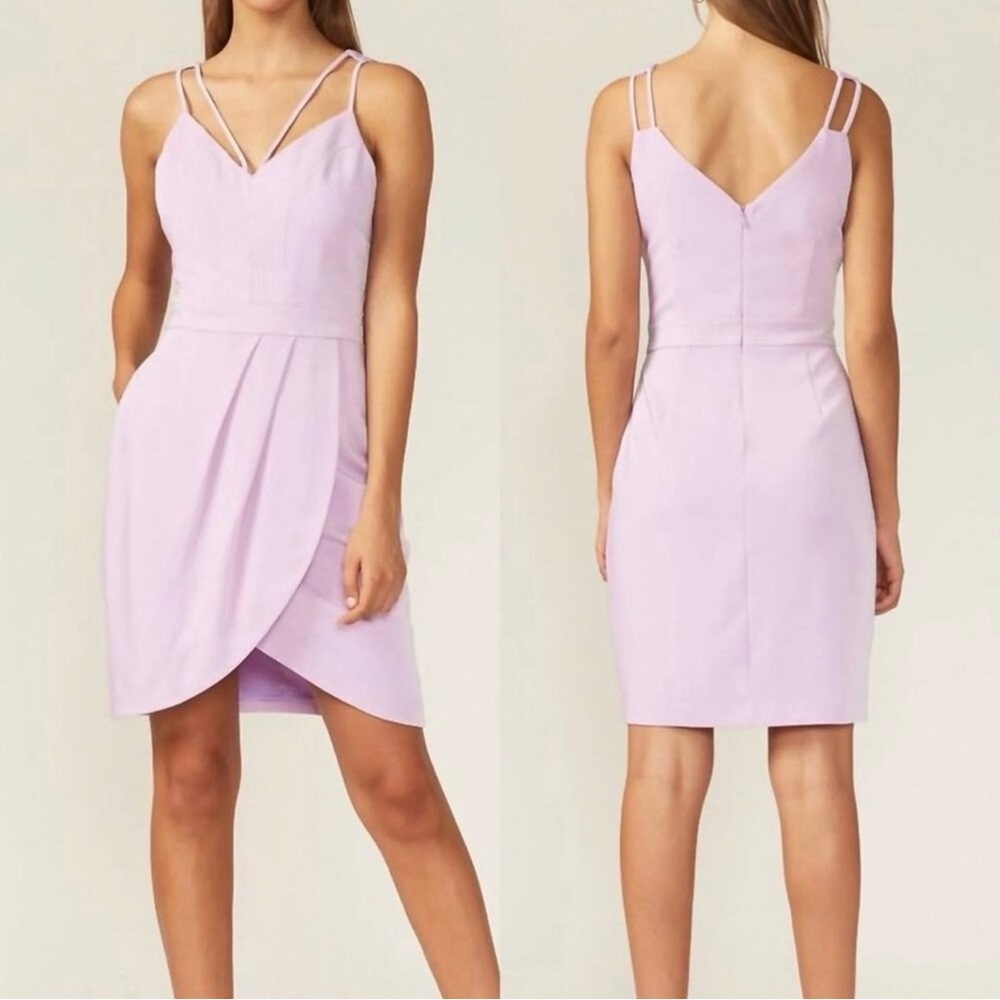 NWT! Adelyn Rae Tulip Hem “Sarina” Mini Dress with Pockets in Lavender Size Sml